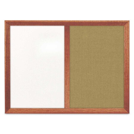 United Visual Products Enclosed Corkboard, 1 Door, 18"x24", 4" Fra UV3421-BLACK-PUMICE